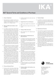Tumbnail PDF IKA General Terms and Conditions of Purchase